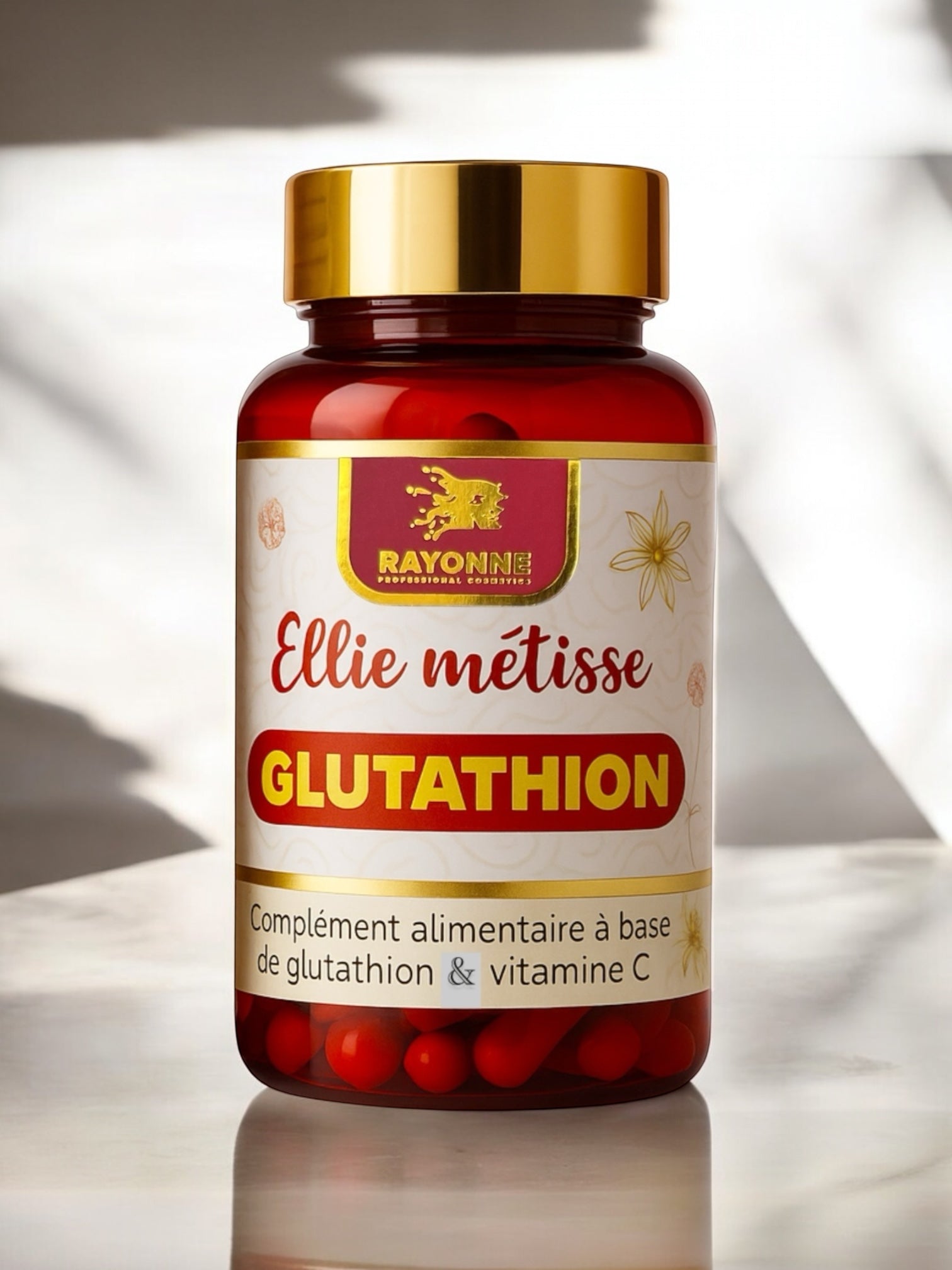 Glutathion Ellie Métisse & vitamine C– Éclat et Protection 21000mg