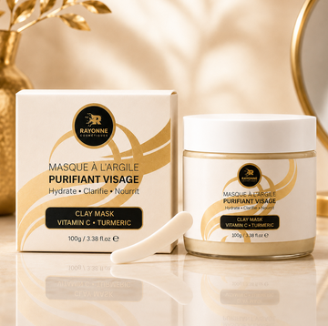 Masque Purifiant Visage Vitamine C et Curcuma - Ideal pour les peaux a boutons