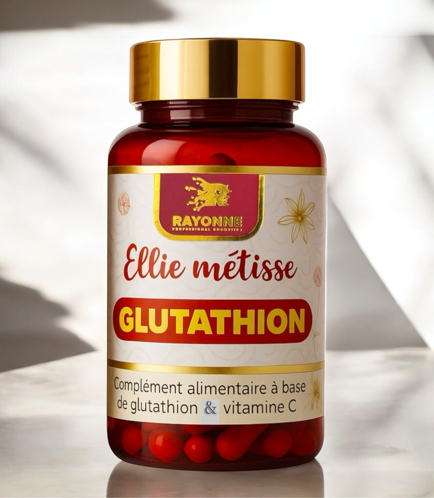 Glutathion Ellie Métisse & vitamine C– Éclat et Protection 21000mg