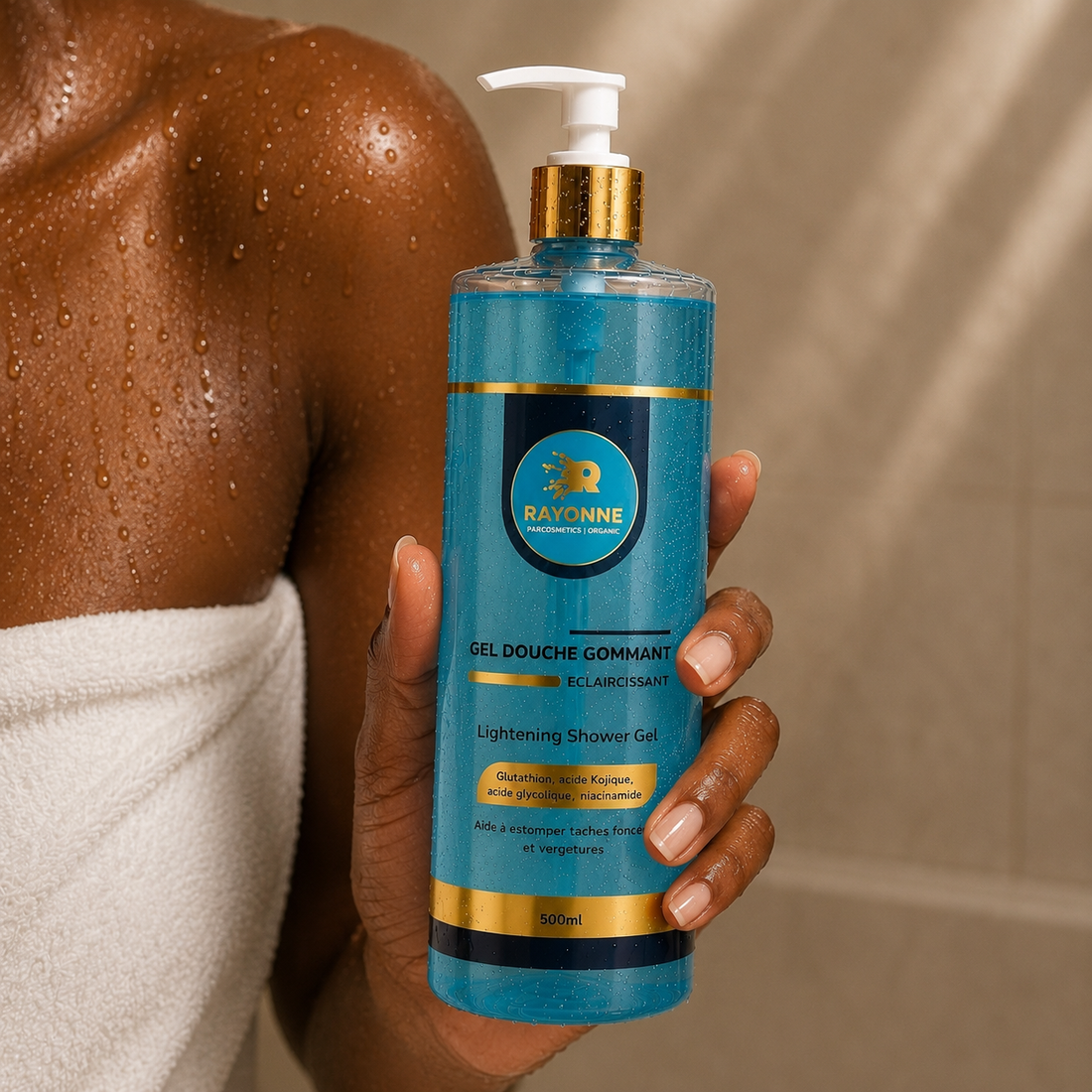 GEL DOUCHE GOMMANT ÉCLAIRCISSANT & ANTI VERGETURES