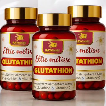 Glutathion Ellie Métisse & vitamine C– Éclat et Protection Pack de 3