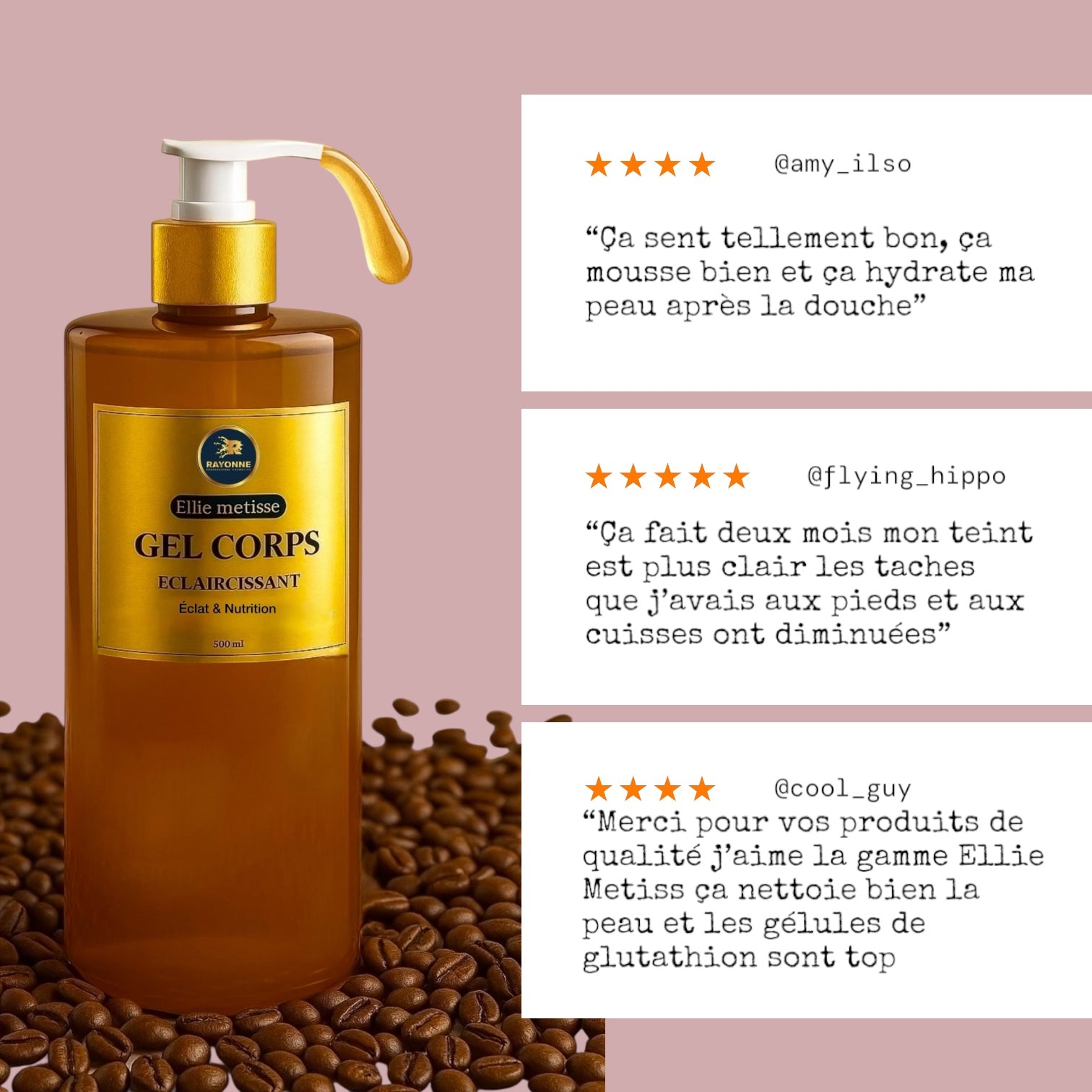 Gel douche Éclaircissant Ellie Métisse ÉCLAT & NUTRITION