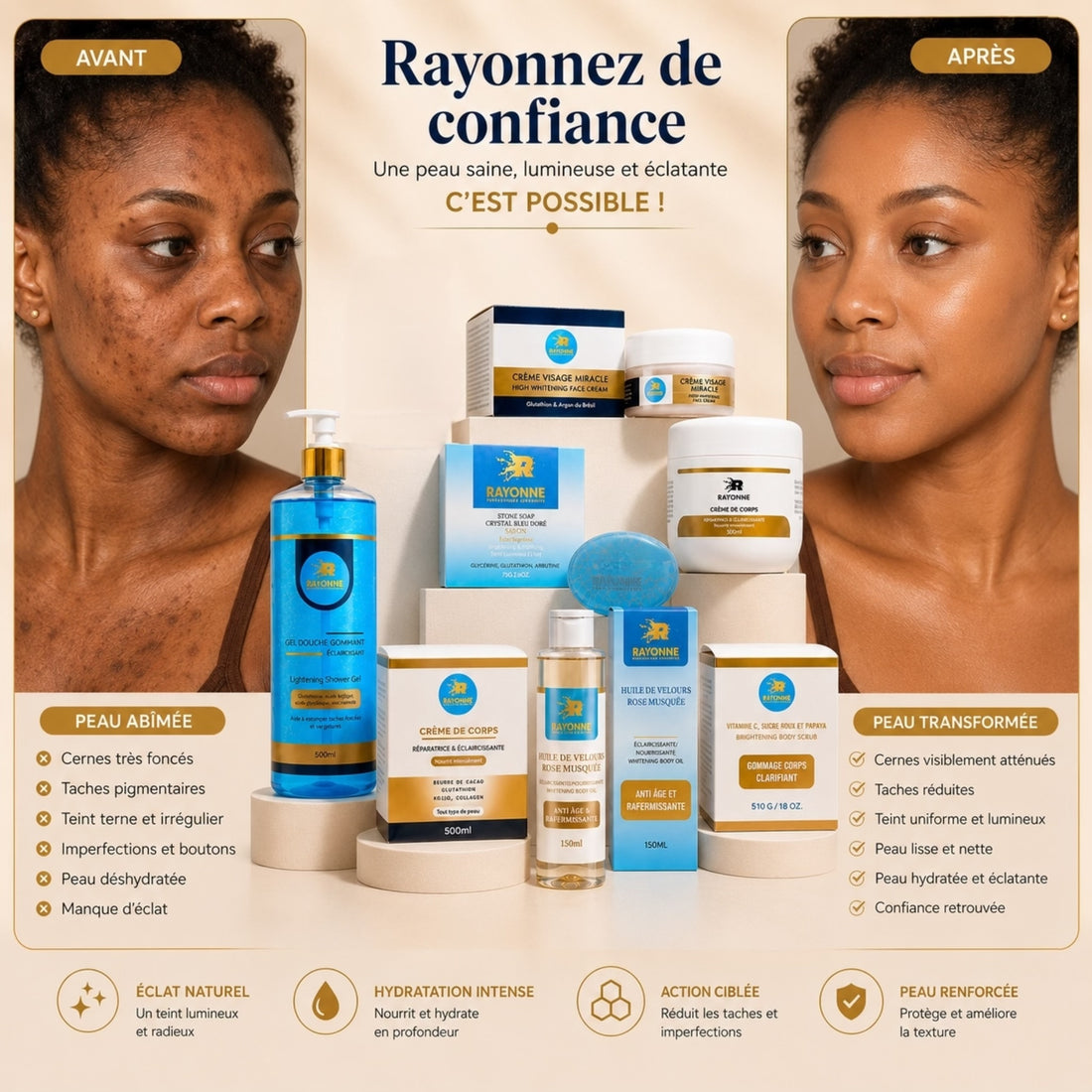 GAMME QUEEN CLASSIC-Réparatrice, Anti-Taches & Hydratation
