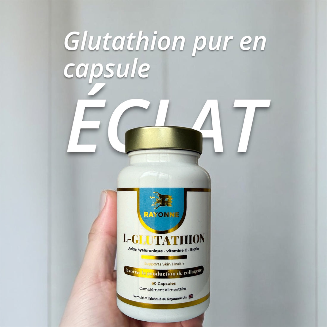 L-glutathion capsules + acide hyaluronique -Biotin- Vitamine C