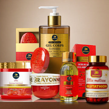 PACK Kiss ÉLLIE MÉTISSE — Éclaircissant & Nutrition Corps + Complément Glutathion