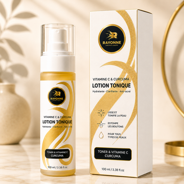 Lotion Tonique Vitamine C & Curcuma – Hydratante, Clarifiante & Anti-Acné