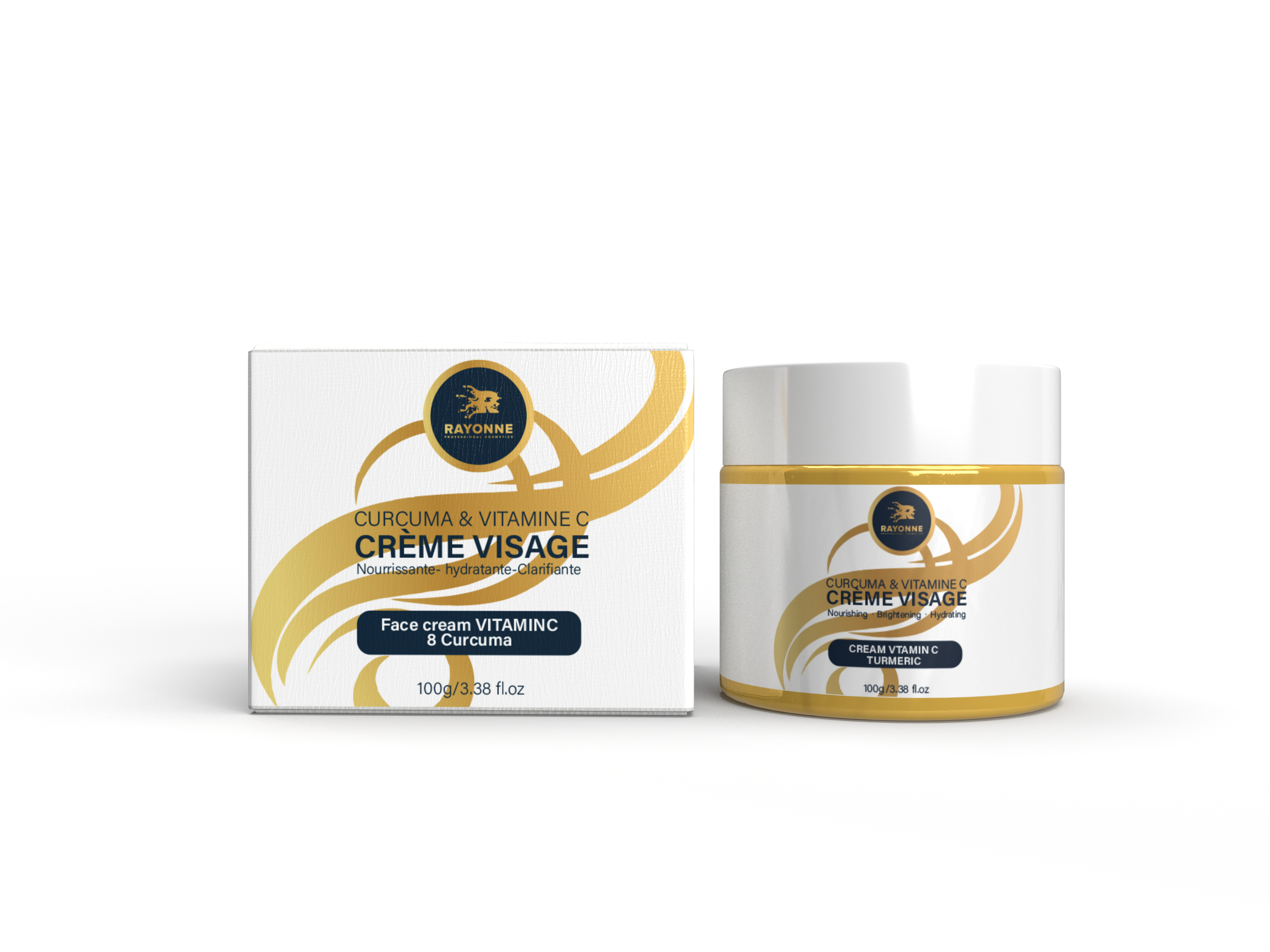 Crème Visage Vitamine C et Curcuma - Hydratation et Eclat du Teint