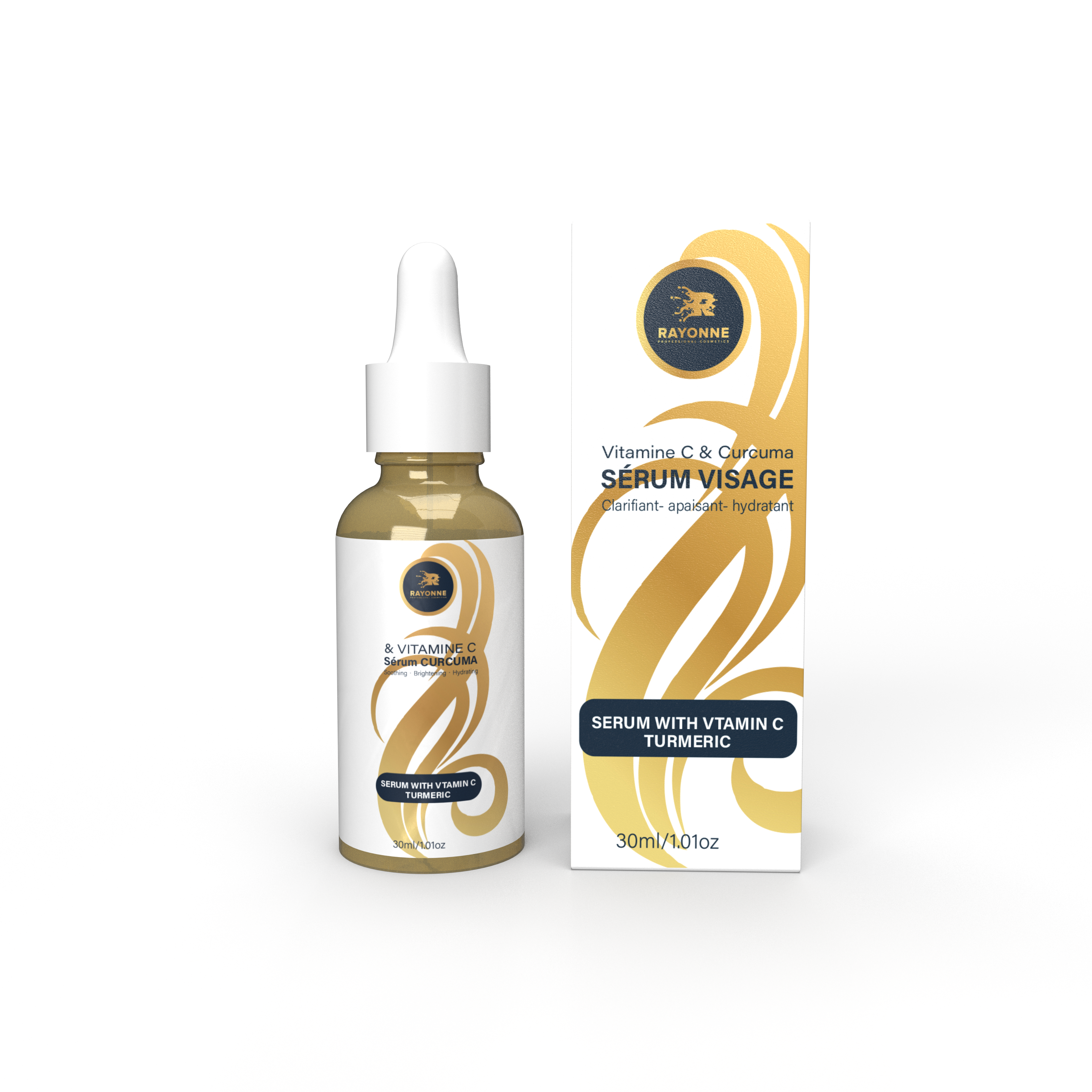 Sérum Visage Vitamine C et Curcuma - Hydratant et Eclat Naturel