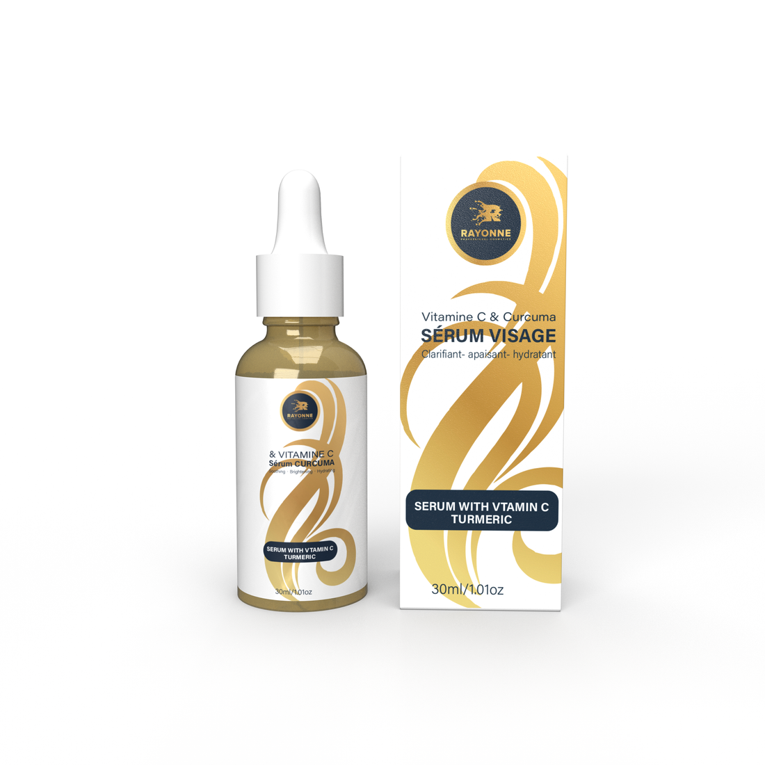 Sérum Visage Vitamine C et Curcuma - Hydratant et Eclat Naturel