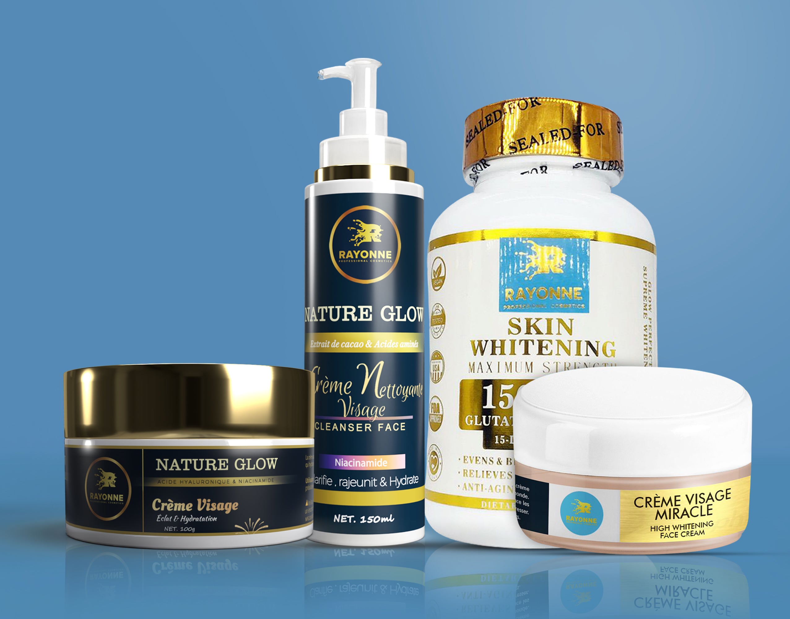 Kit Visage complet Lumineux et Sain - Pour un Teint Éclatant et Rayonnant