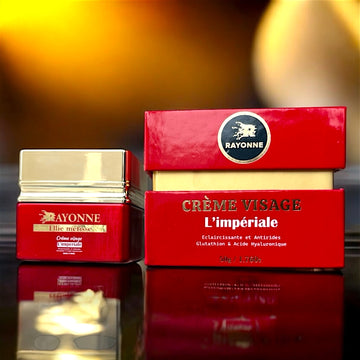 CRÈME VISAGE ELLIE MÉTISSE L’IMPÉRIALE:  Éclaircissante et Antirides Glutathion & Acide Hyaluronic