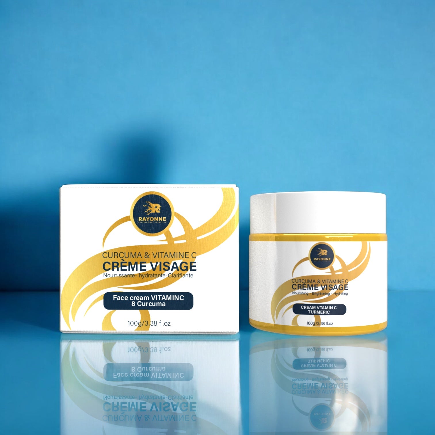 Crème Visage Vitamine C et Curcuma - Hydratation et Eclat du Teint