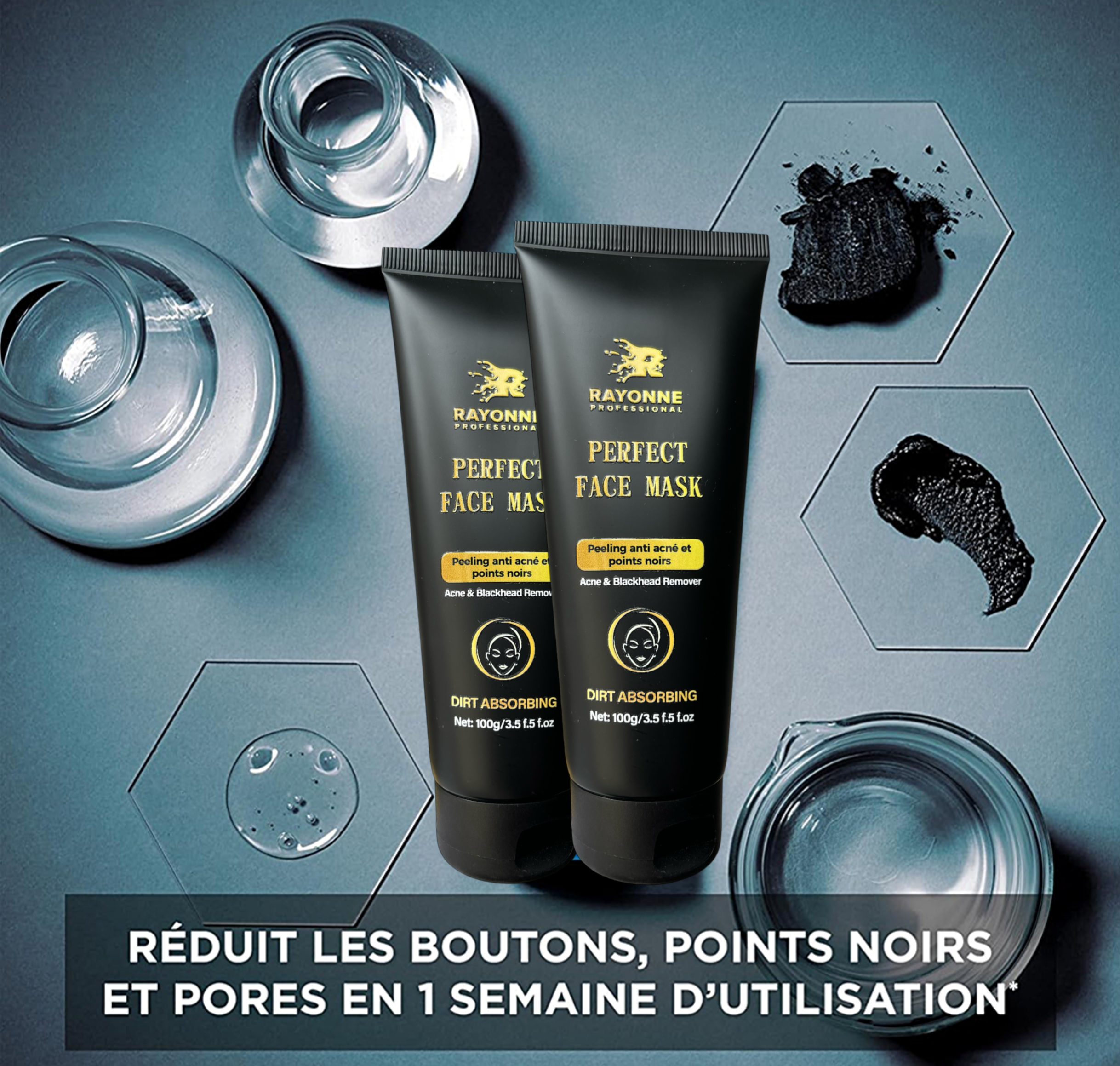 Masque Noir au Charbon Purifiant - Anti-Points Noirs | Rayonne