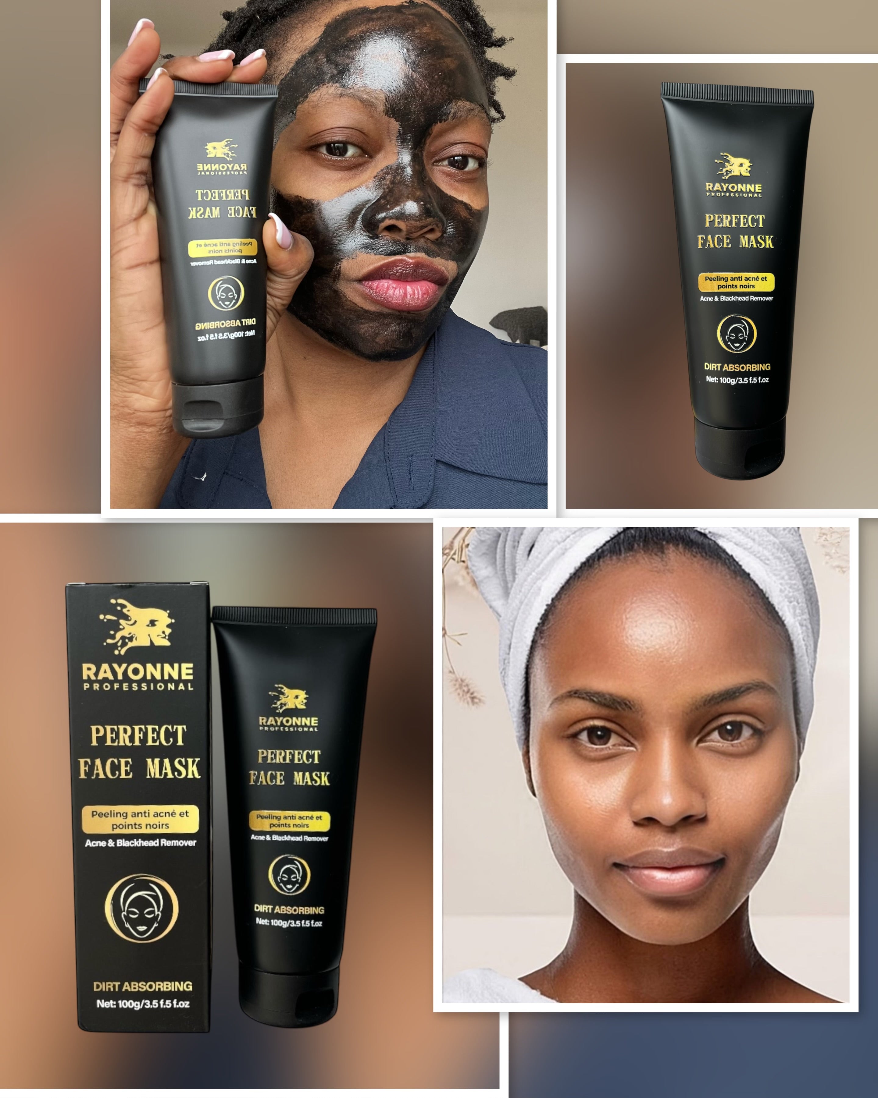 Masque Noir au Charbon Purifiant - Anti-Points Noirs | Rayonne