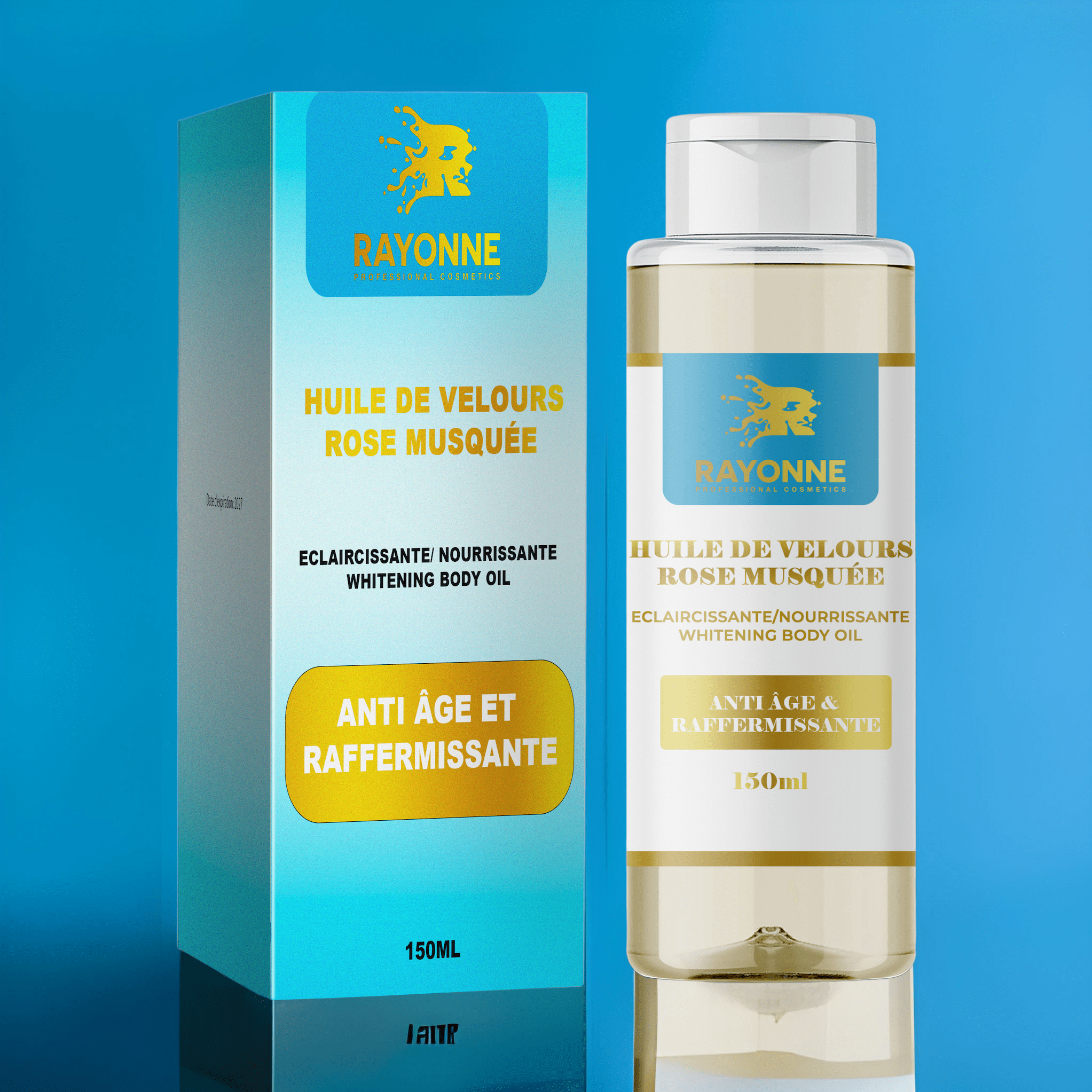 HUILE DE VELOURS ÉCLAIRCISSANTE UNIFIANTE A LA ROSE MUSQUÉE